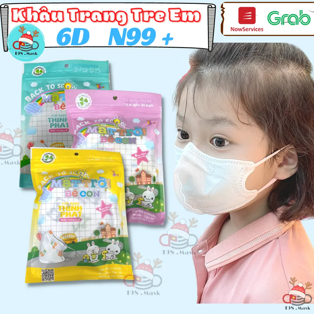 50 Chiếc khẩu trang N99+ Trẻ Em kháng khuẩn cao chính hãng