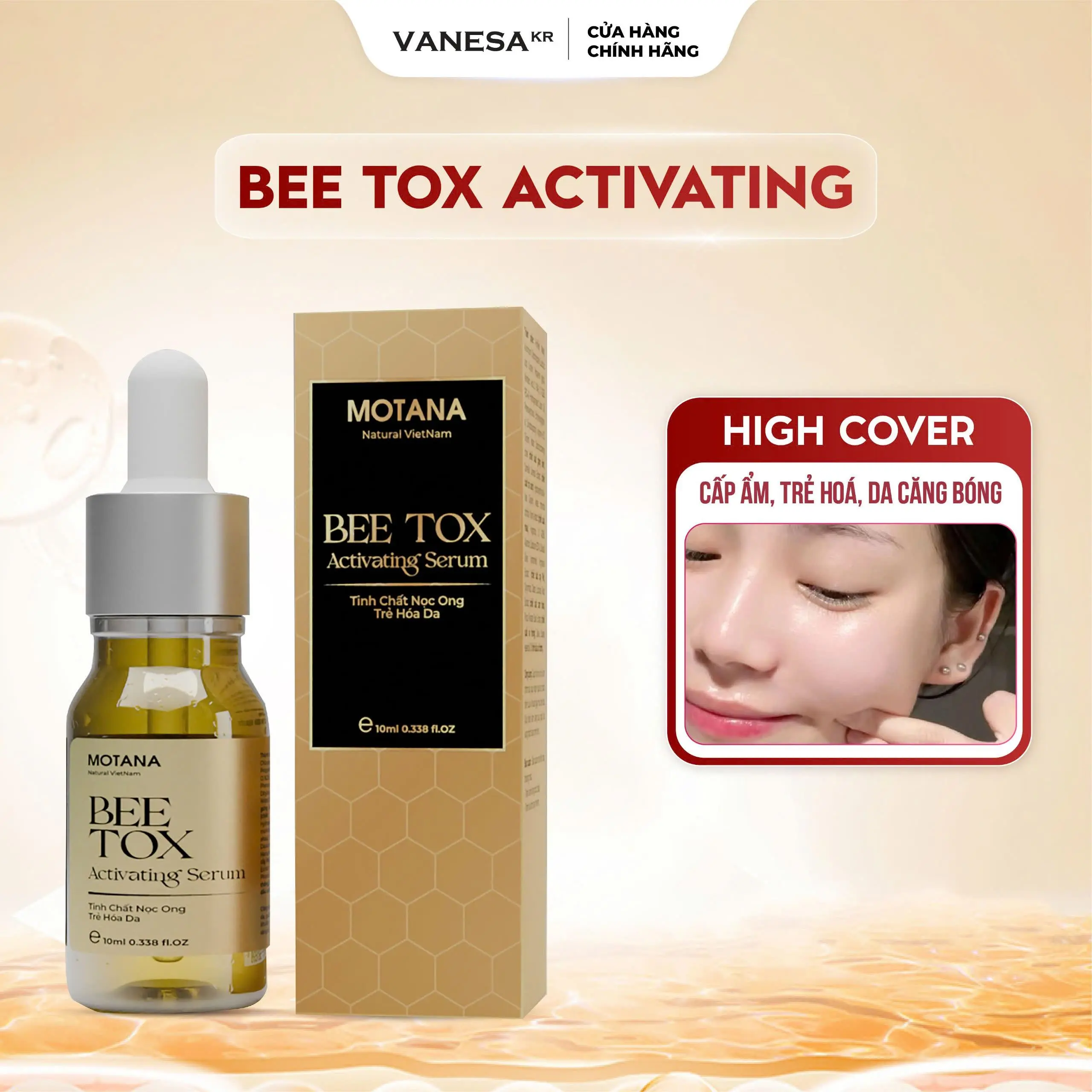 [ Qùa tặng ] Serum nọc ong Motana tinh chất cấp ẩm trẻ hóa da căng bóng 10ml