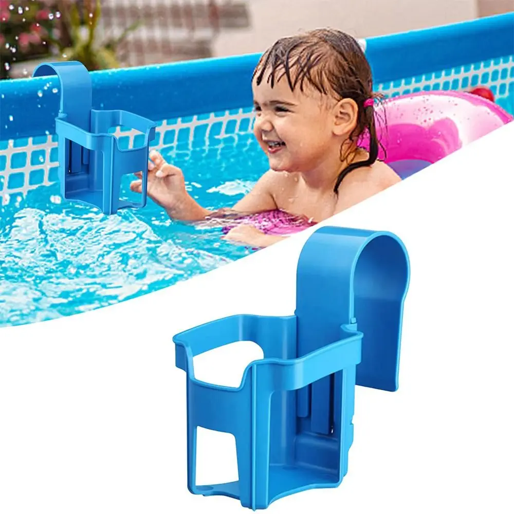 Portable ABS Pool Side Cup Holder Hanging Durable Swimming Pool Cup Holder Multifunctional Pool Accessories Water Cup Hanger