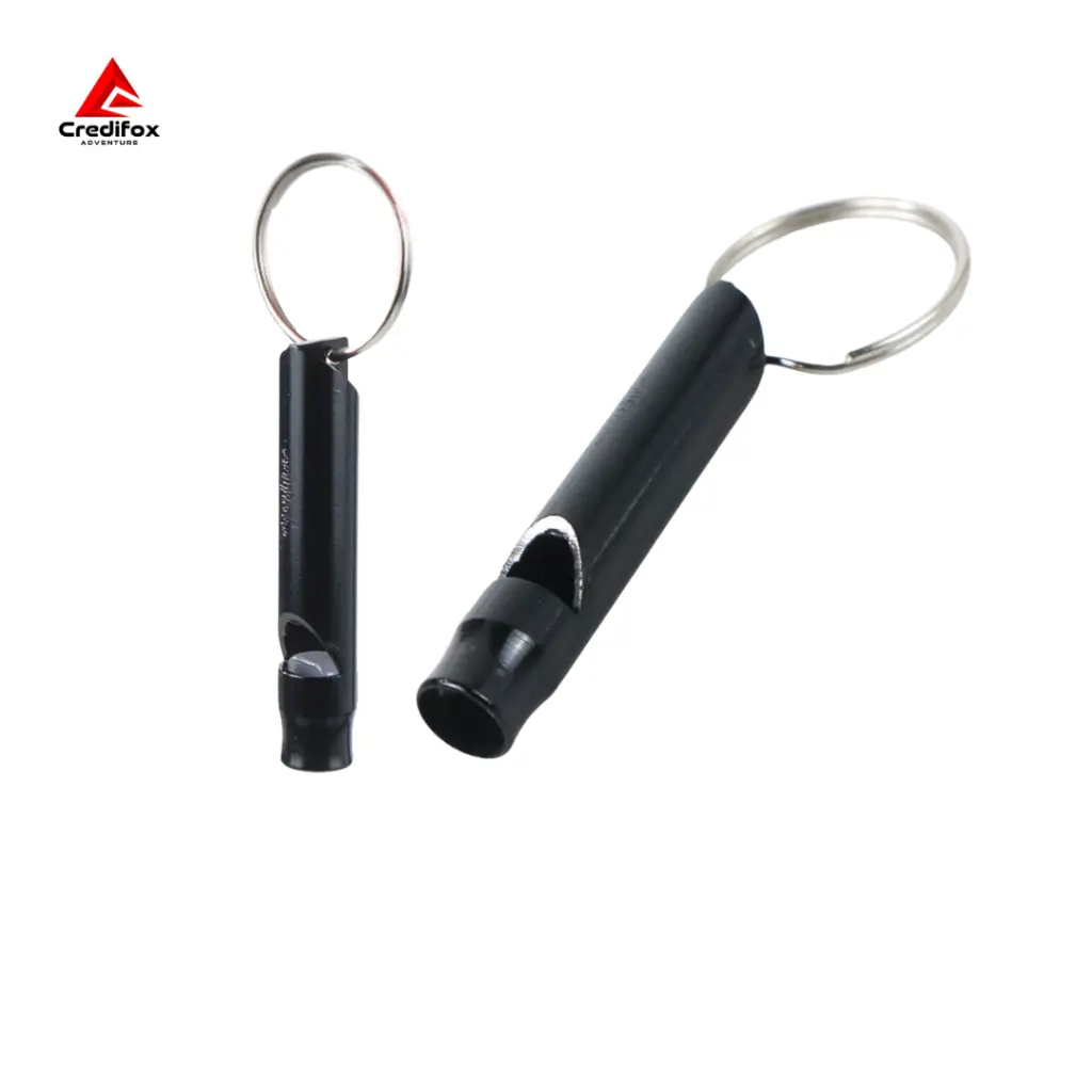 CREDIFOX Pluit Emergency - Gantungan Kunci Peluit Aluminium Keychain - Pluit Outdoor