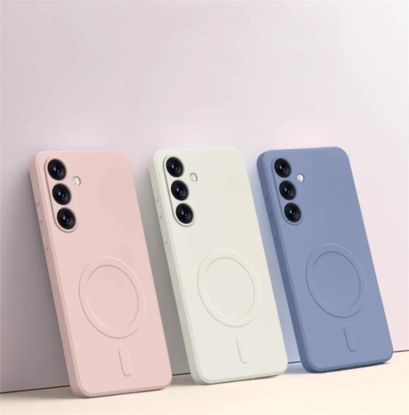 Product Introduction of Original Liquid Silicone Magnetic Wireless Charge Case For Samsung Galaxy S25 S24 Ultra S23 S22 S21 For Magsafe Shockproof Cover 2