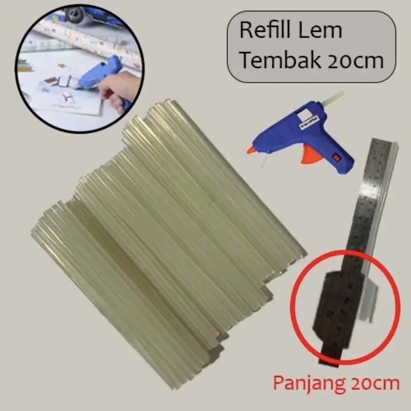 Isi Refill Lem Tembak Panjang 20cm Refil Glue Gun Lem Tembak Kecil 0