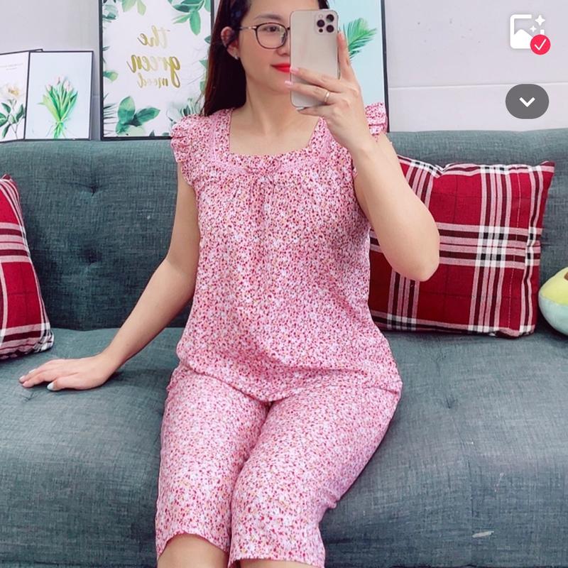 3 SIZE 40-75kg ĐỒ BỘ MẶC NHÀ QUẦN LỬNG CÓ TÚI CHO NỮ VẢI LỤA 100D