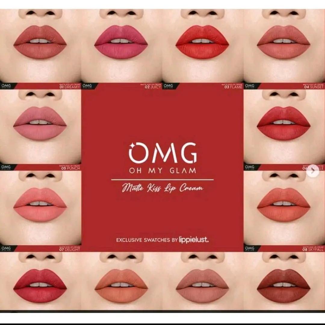 OMG MY GLAM MATTE KISS LIP CREAM  Tahan Lama