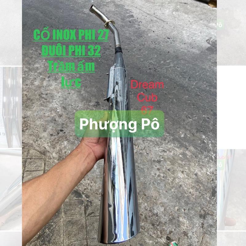 [HCM][Loại dày chắc tiếng] Pô dream 2543 MÓC NỈ NHỒI BÔNG ấm cổ inox phi 27 cho DREAM-Cub-67-WAVE NHỎ-WAVE 50 Phụ Kiện Phụ Tùng