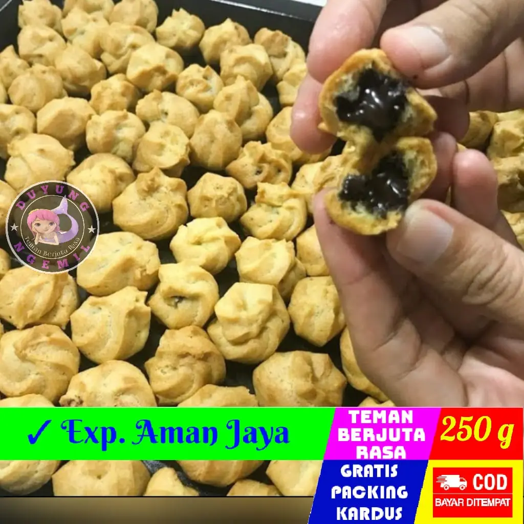 Kue Sus Coklat 250g / Sus Keju | Duyung Ngemil - makanan ringan Jajanan sehat snack kiloan jajanan jadul camilan termurah cemilan murah