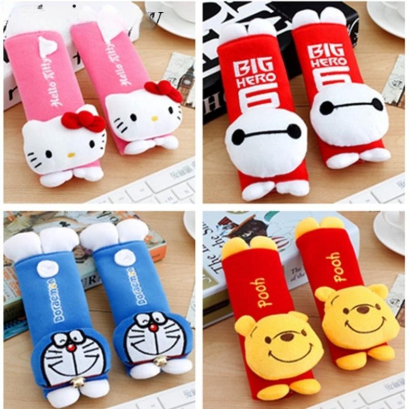 Đệm Ghế Ô Tô Hoạt Hình, 2 Chiếc, Thiết Kế Hello Kitty, Người Nhện, Người Dơi, Đội Trưởng Mỹ, Doraemon, Dễ Thương, Bọc Vai, Cho Trẻ Em Và Xe Đẩy Em Bé 1