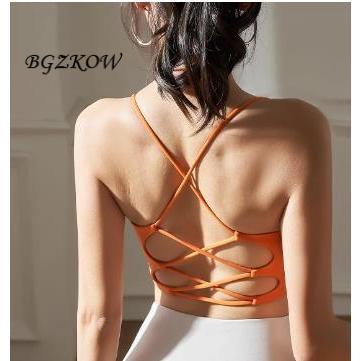 Product Introduction of Women Strappy Sports Bra Cutout Padded Fitness Workout Yoga Crop Camisole for Gym Running Activewear 37