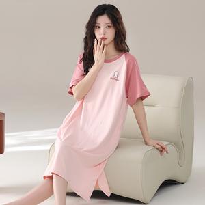 Summer New Arrival Women's Cotton Short Sleeve Nightgown Cute Pajamas