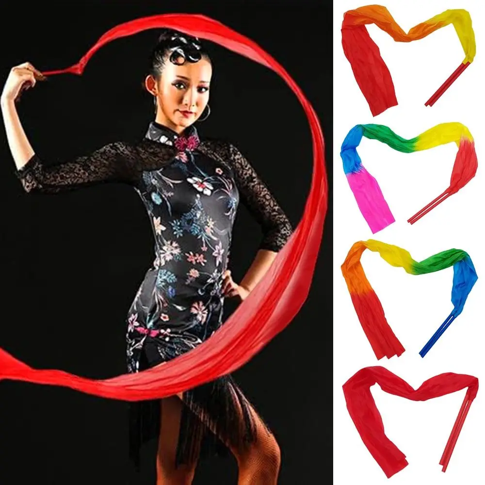 Beautiful Colorful Dancing Ribbons With Rod Silk Gymnastics Ribbon Dance Ribbon