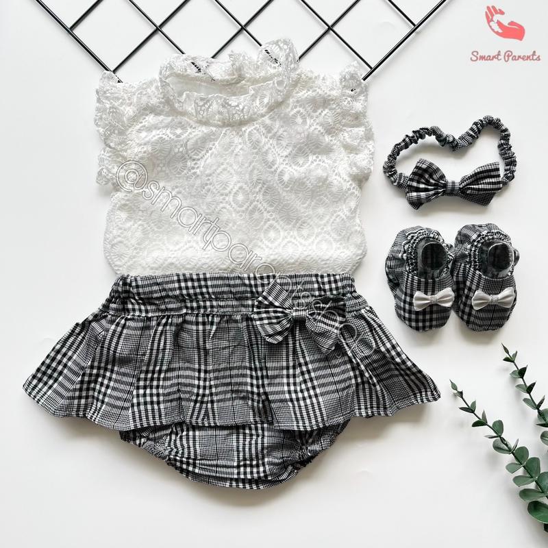 Product Introduction of Setelan Baju Brukat Jumper Rok Anak Bayi Perempuan Usia 0-6 Bulan Lucu Pakaian Baby Girl Kekinian Pergi JAlan Kondangan AGATHA JUMPER SET 4