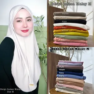 HIJAB INSTAN MALAY M JERSEY/HIJAB BERGO MALAY JERSEY Kerudung Muslim