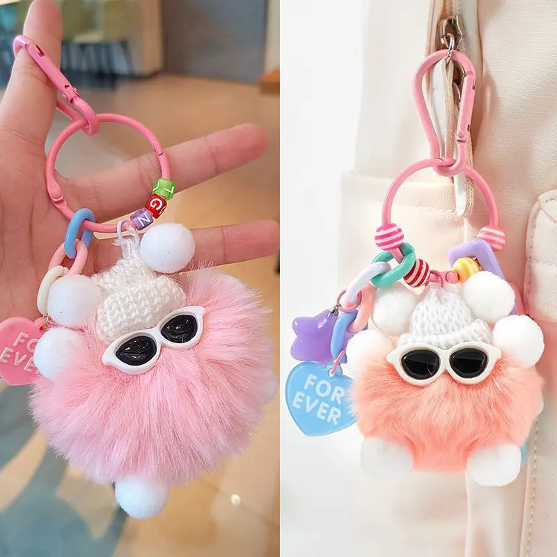 新品未開封　TikTok LIVE クッション　キーホルダー　セット Plush Keychain Elf Rex Rabbit Hair Pendant Imitation Coal Ball
