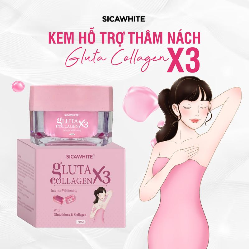 [D72] Kem Hỗ Trợ Giảm Thâm - Hỗ Trợ Khử Mùi, Dưỡng Da Vùng Dưới Cánh Tay, Đầu Gối, Khuỷu Tay - Gluta Collagen x3 (10gr)