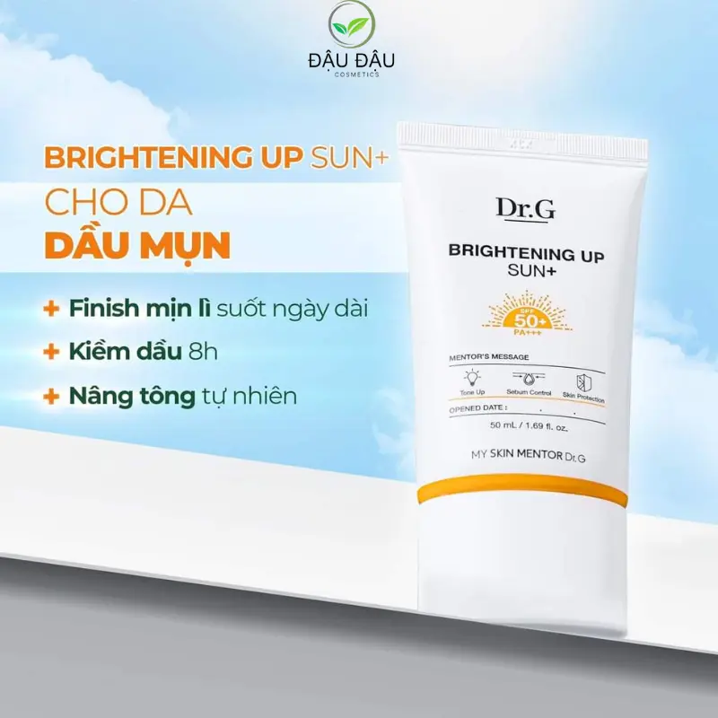 Kem Chống Nắng Dr.G Brightening Up Sun+ SPF50+ PA+++ 50ml Women Nữ kem  chong nang quoc dan