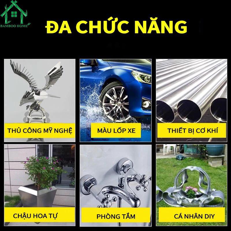 【Rẻ】Sơn Bạc Mạ Crom Sơn Xịt Mạ Chrome Sáng Bóng 350ml - Chai Sơn Mạ Siêu Bóng-Sơn xe bình  xịt  crom  mạ  bạc 7