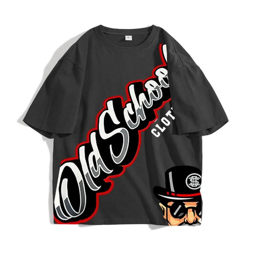 2024 Fashion Trends Oversize T-shirt for Men Casual Loose Round Neck cloting retro culture tshirt BLOODS# Fabric Menswear Short Sleeve Tropical Crewneck Streetwear Top Stylish Lingerie oversized unisex