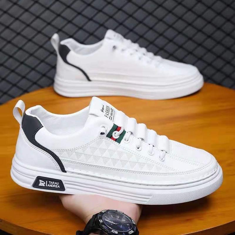 Giày Sneaker Shoes Nam Tomstoree Da PU Cao Cấp Đế Cao su cực êm Mũi tròn Thể Thao vân tam giác - R11