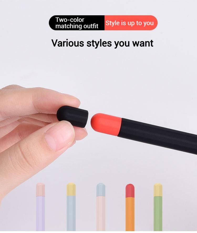 Product Introduction of Capacitive Stylus Silicone Pen Case, Stylus Protective Case, Contrast Color Pen Case, Applicable to Apple Pencil1/2 Generation Capacitive Stylus Stylus Stylus, Anti-Slip and Anti-Fall Computer Magnetic Tablet Smartphone touch screen 7