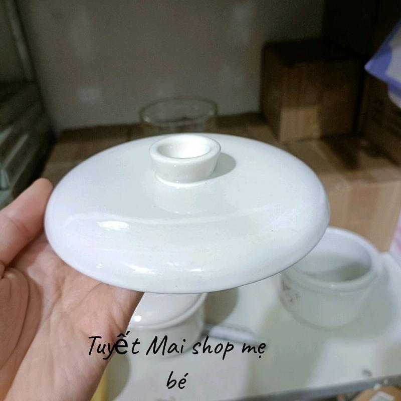 Thố sứ, nắp sứ nồi nấu cháo chậm tobe 1L 2