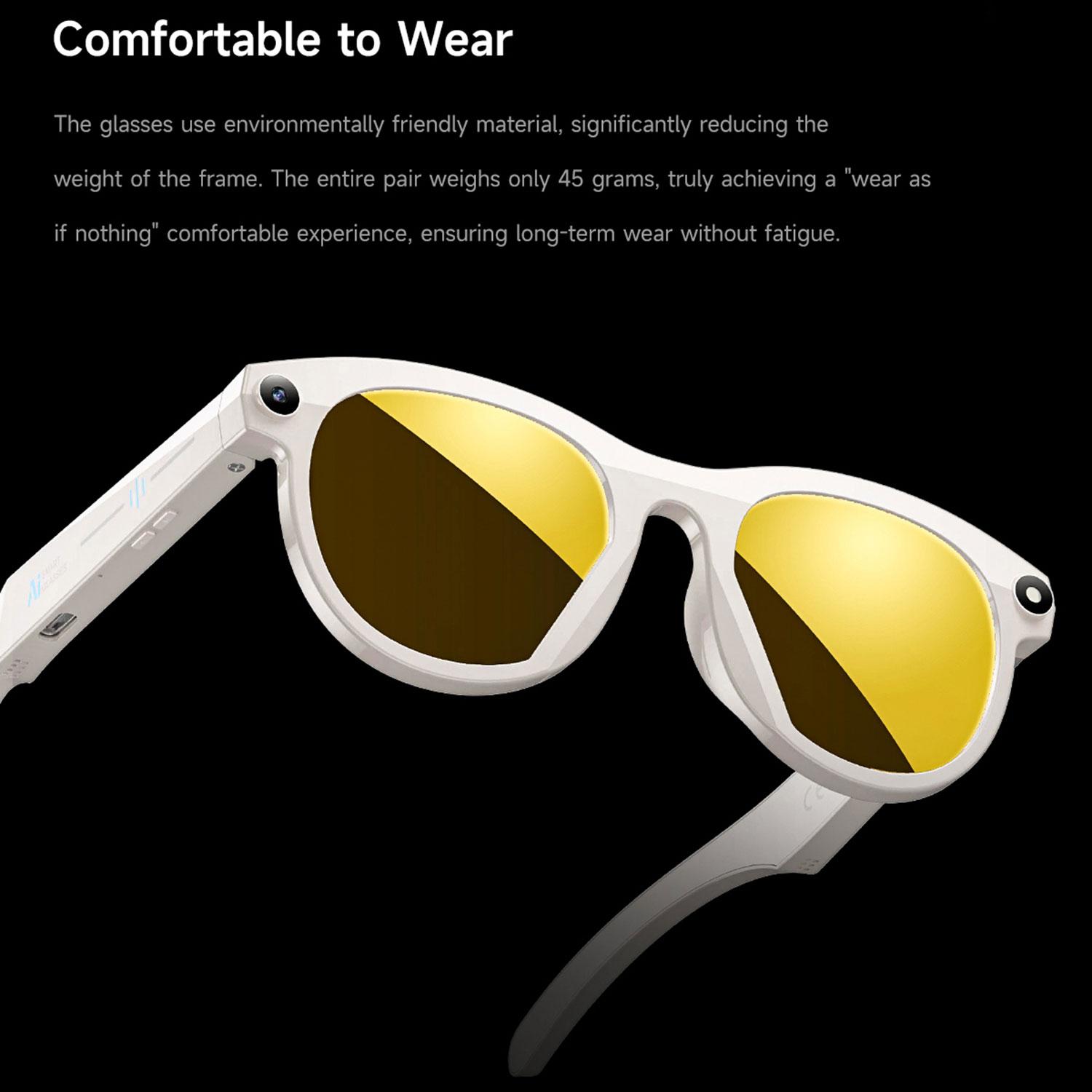 Smart Glasses AI New Bluetooth Call 1080P HD Fashion Sunglasses For Men Women Translation Camera Music Headphones Outdoor Sports