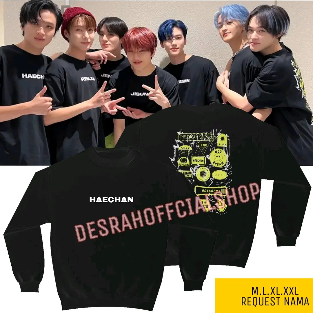 SWEATER nct dream dream show 2 VERSION JAPAN grafik nama depan