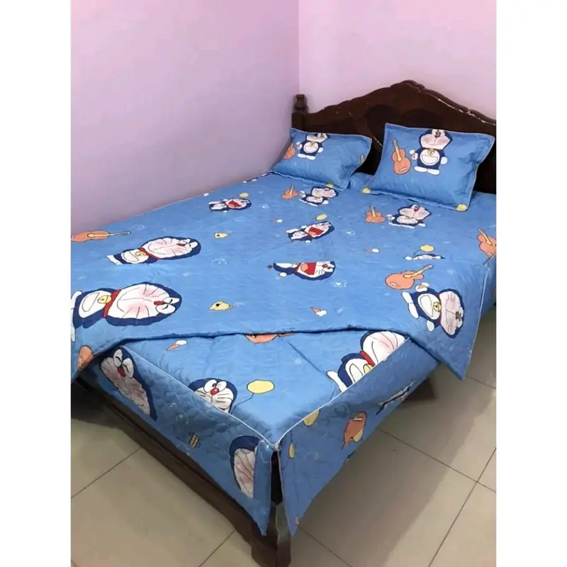 bộ ga gối trần bông dày dặn, xé góc 7
