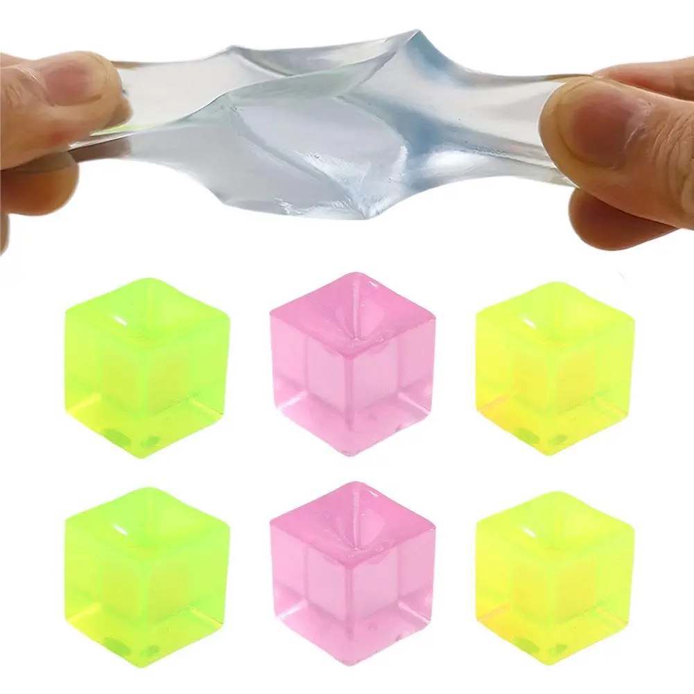 24Pcs Ice Cube Squishes Toy Slow Rebound TPR Stress Fidget Sensory Adults Squeeze Gift-24PCS
