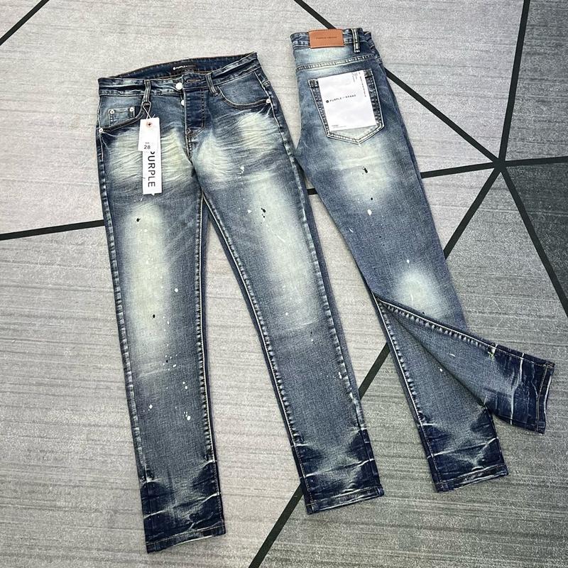 Quần jean purple xanh không rách ( mác lụa) cho anh em đi học