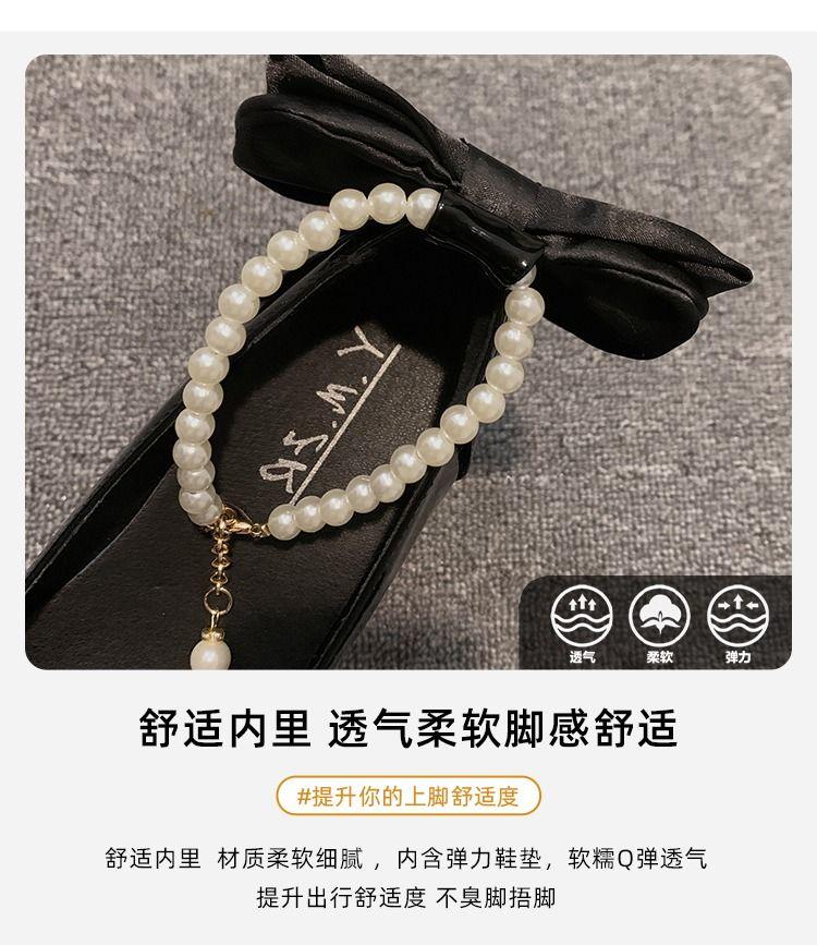 Product Introduction of Giày Da Cao Gót, Cổ Tích Dày, Dành Cho Nữ, Mỏng, Hàng Mới Về Mùa Lò Xo 2024, Phong Cách Pháp, Kiểu Thang Máy Váy, Giày Mary Jane Hoang Dã Shoes 5