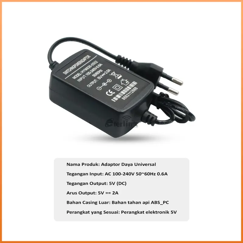 Power Adaptor Supply 5V 2A Part Media Converter HTB 3100 Adaptor Baik Computer Charger 3