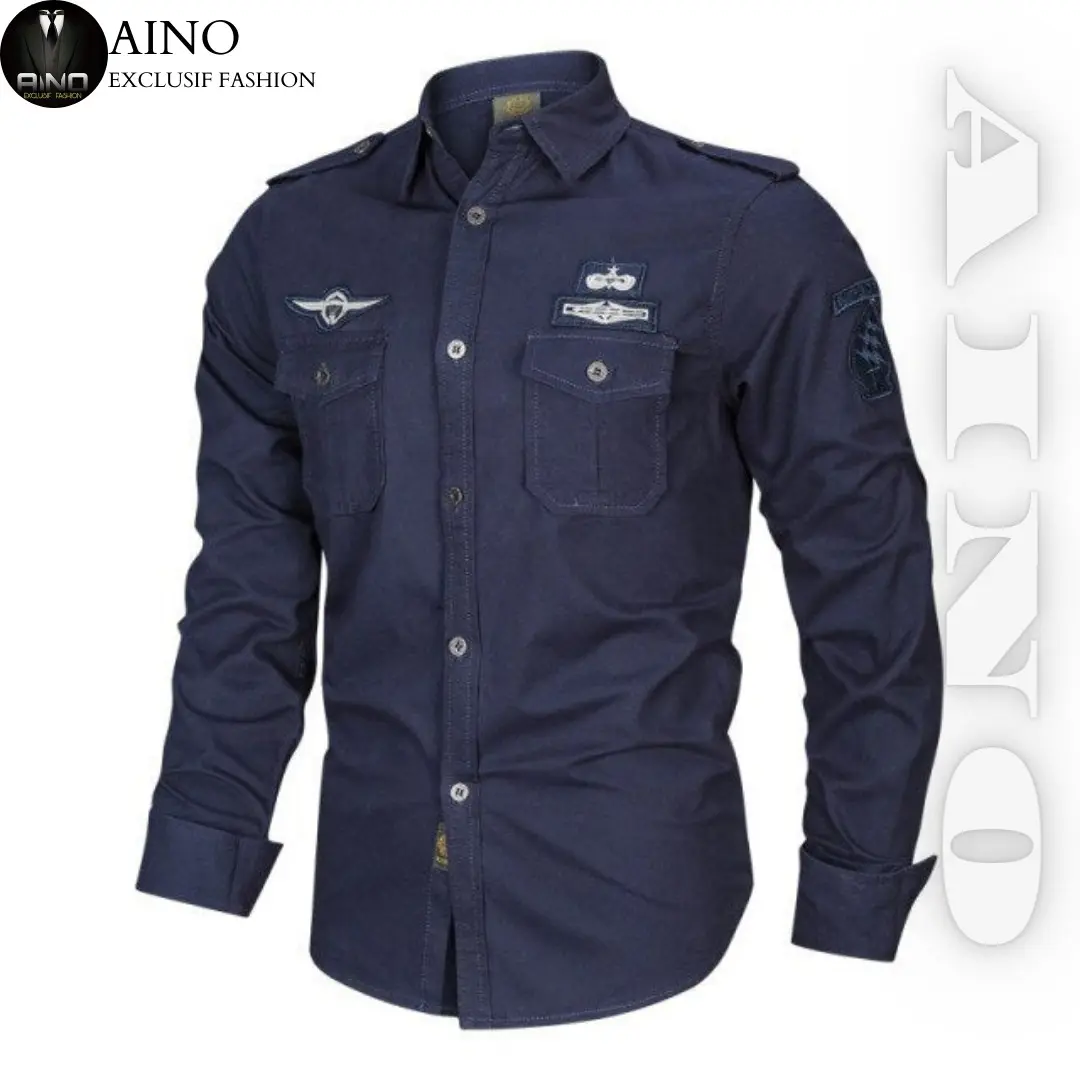 Kemeja Tactical Lengan Panjang Kemeja Outdoor Kemeja Lapangan Kemeja PDH Slim Fit Casual