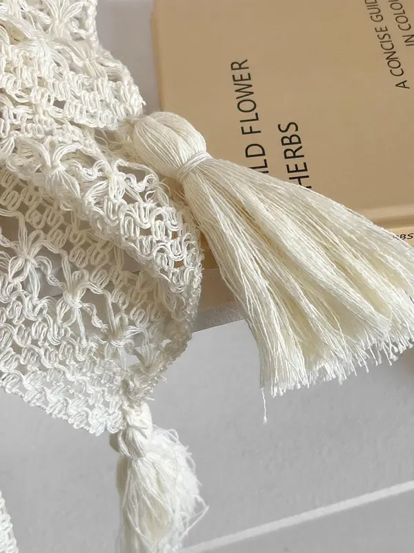 Women's Solid Color Lace Trim Poncho Cape, Casual Soft Comfortable Shawl for Daily Wear, Fashion White Clothing Accessories for All Seasons, Clothes 6