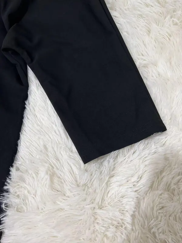 【Plus Size】 Solid Open Front Jacket, Casual 3/4 Sleeve Outerwear for Spring & Fall, Women's Clothes for Daily Wear 3