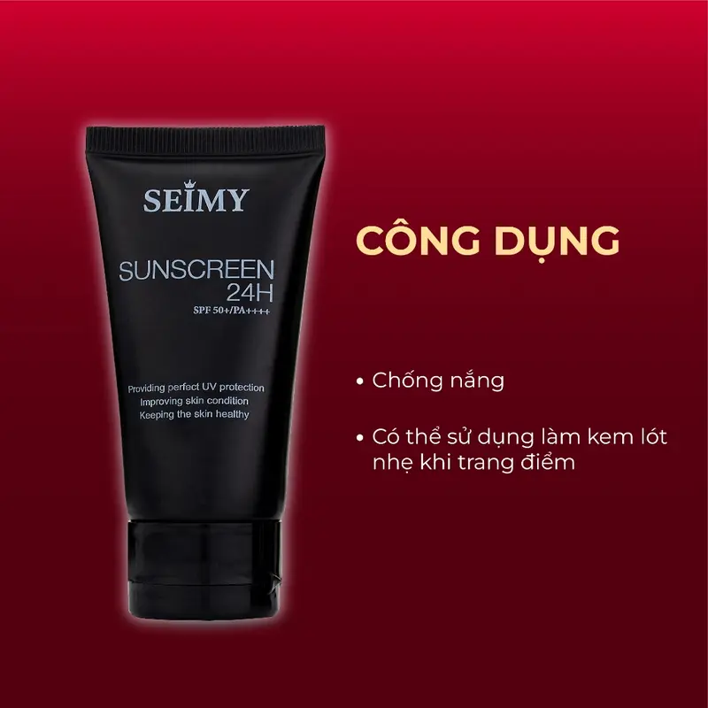 Kem chống nắng dưỡng da Seimy - Sunscreen 24h daặt 40ml SPF 50+ 1