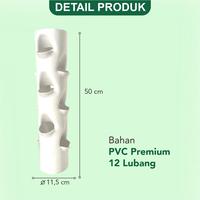 Gambar INFARM -  Growing Tower Tanah Vertikultur Vertikal Garden Paralon Panjang 50 cm Bahan PVC Premium 12 Lubang Media Diameter Tower 12.5 cm - Warna dari Infarm Kota Surabaya 5 Tokopedia