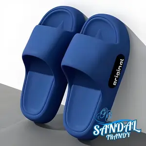 Sandal Trandy Karet Dalam Ruangan untuk Pasangan - Sandal Rumah & Luar Ruangan Pria Anti Slip Bahan Karet Tebal Berkualitas Tinggi