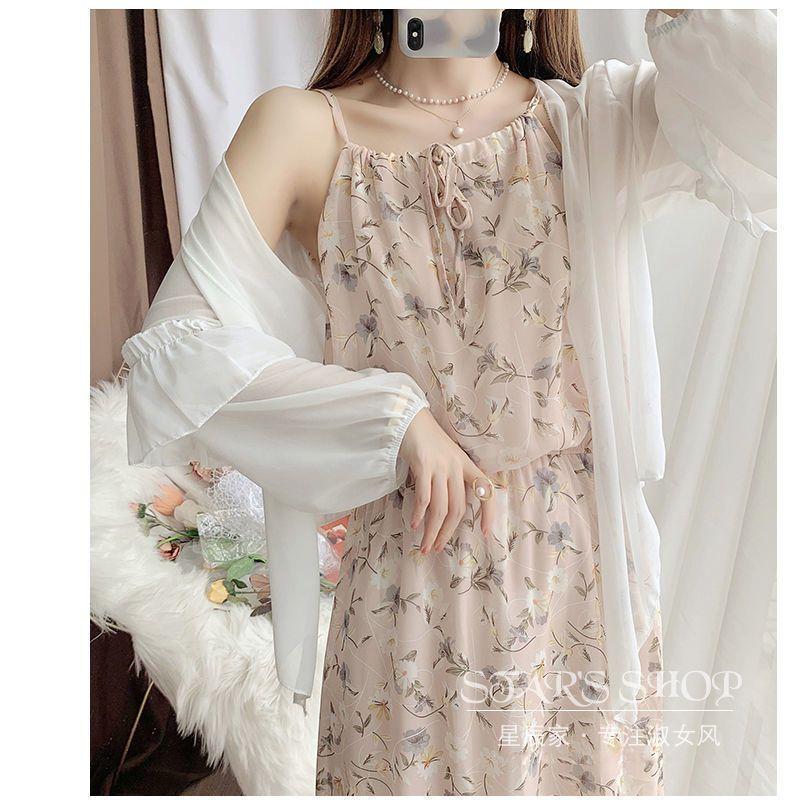 Product Introduction of Váy Hai Dây, Váy Voan Hoa, Quần Áo Chống Nắng, Áo Voan, Áo Cardigan, Bộ Đồ Hai Mảnh Cho Nữ, Váy Đi Kỳ Nghỉ Trên Bãi Biển, Váy Dài 26
