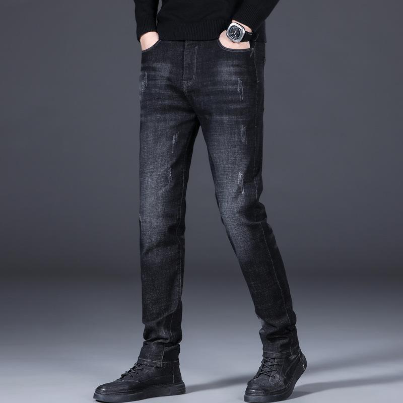  Quần jean nam EMP cao cấp vải jean co giãn 4 chiều form ôm dáng túi quần lớn nhiều màu cơ bản Menswear Pants Denim Có Túi jean  xanh đen 