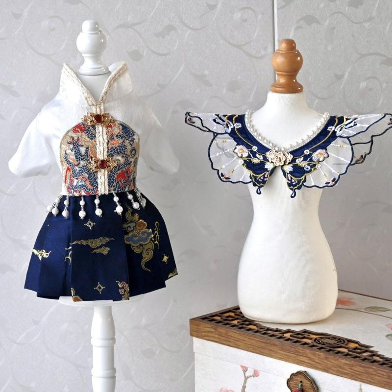 Product Introduction of Quần áo cho chó, mỏng mùa hè, phong cách quốc gia, thích hợp cho mèo và chó, váy mặt ngựa, thích hợp cho Teddy và Pomeranian, thiết kế ban đầu, phát hành vào năm 2024 3