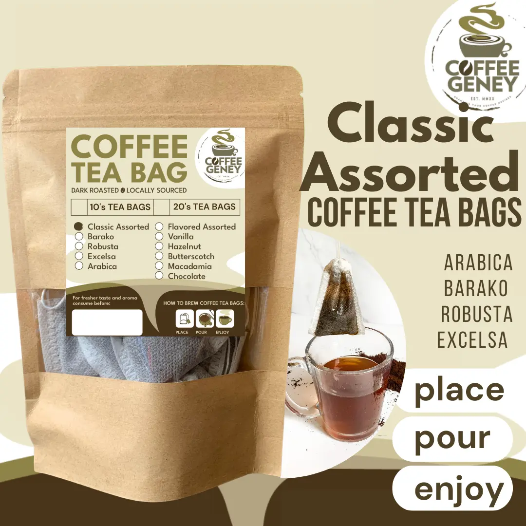 Classic Assorted  Coffee Tea Bags (10 Bags/ 20 Bags) Coffee Geney
