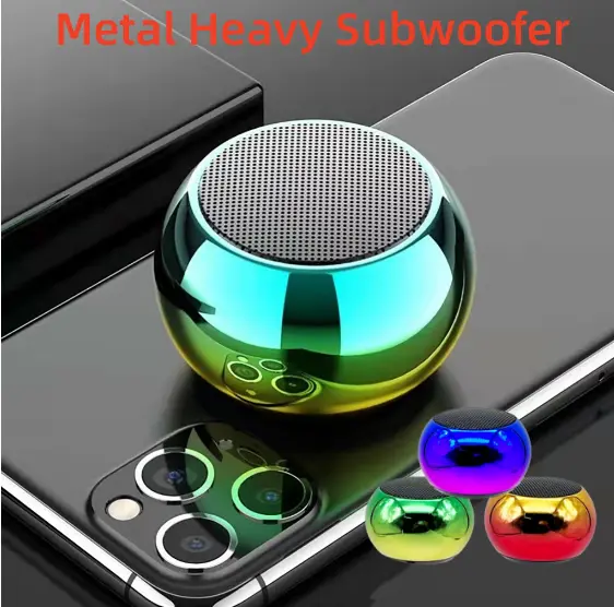 SC208 Mini Portable Bluetooth 5.0 Speaker – Super Bass, Stereo, FM Radio, TF/USB/AUX, Orange