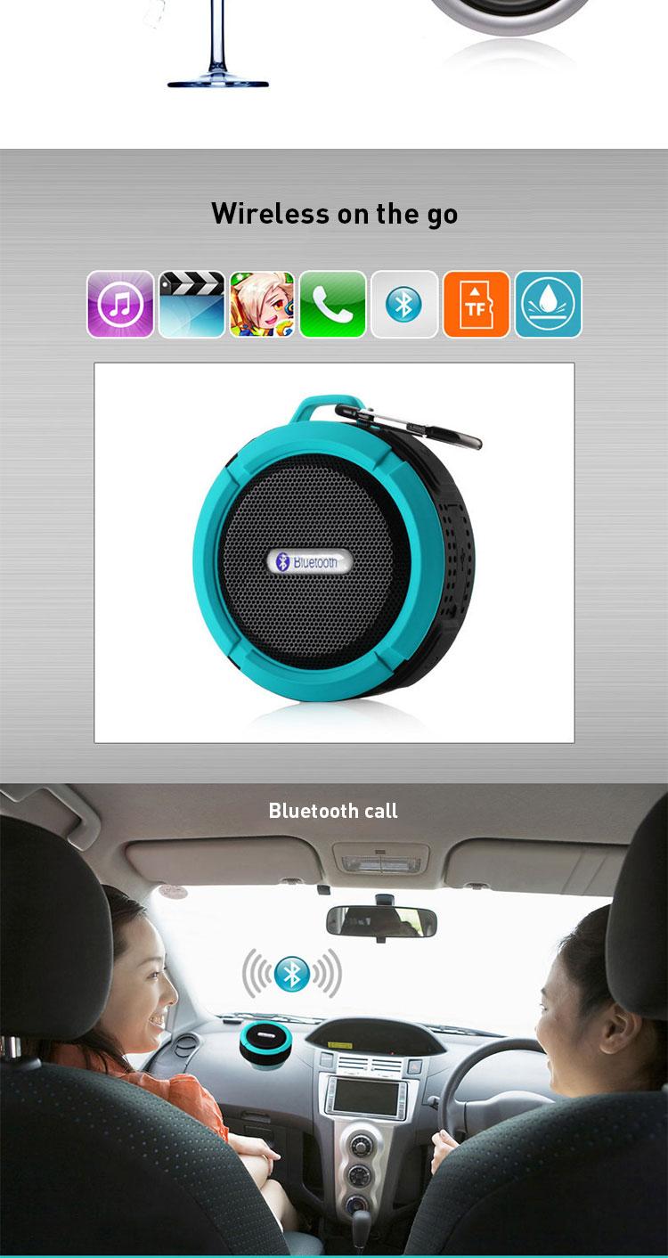 Product Introduction of 2025 Speaker Bluetooth Waterproof Big Sound Suction Cup Wireless TF card Shower Portable  Stereo Mini Audio Subwoofer HD Sound with iOS Android 9
