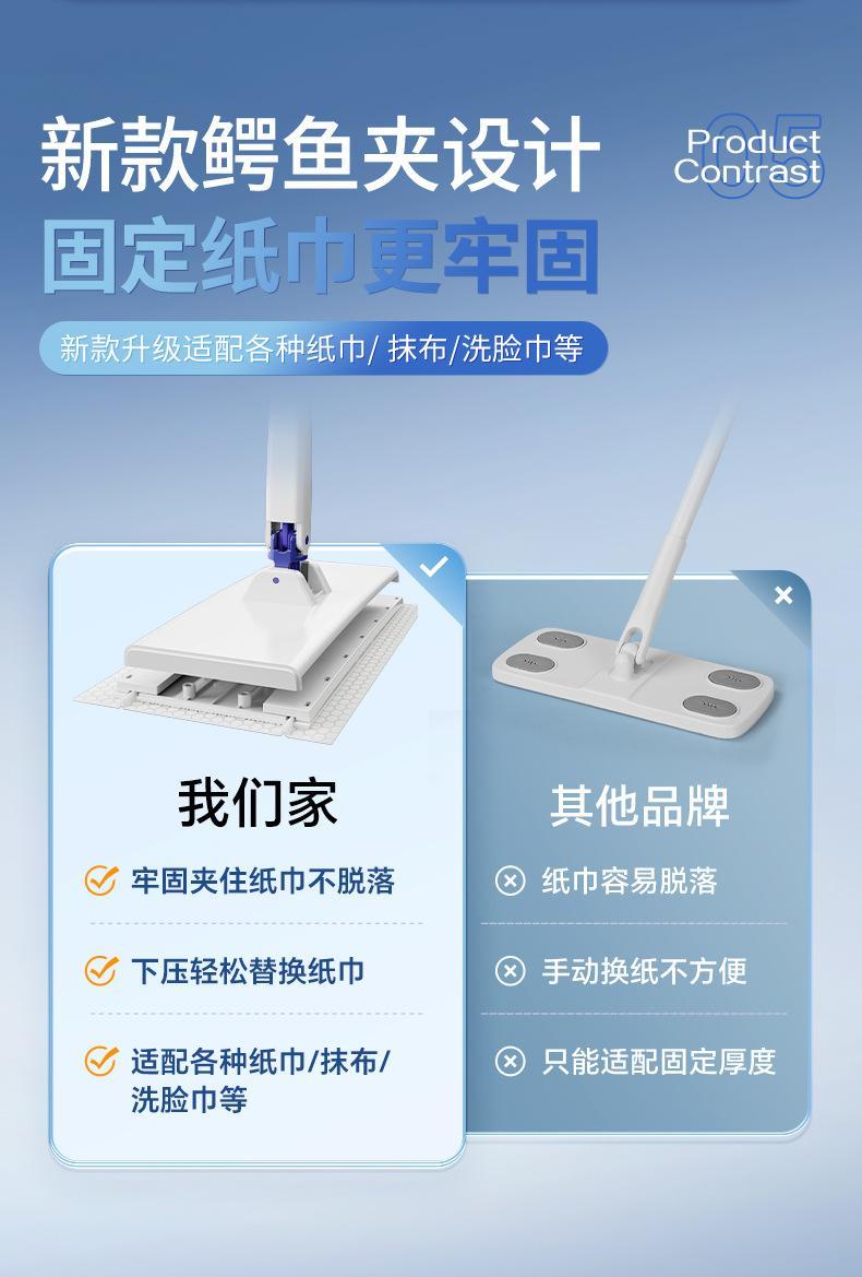 Product Introduction of Electrostatic Smart Mop with Tissue Replacement Function – Lightweight & Efficient Cleaning Tool 9