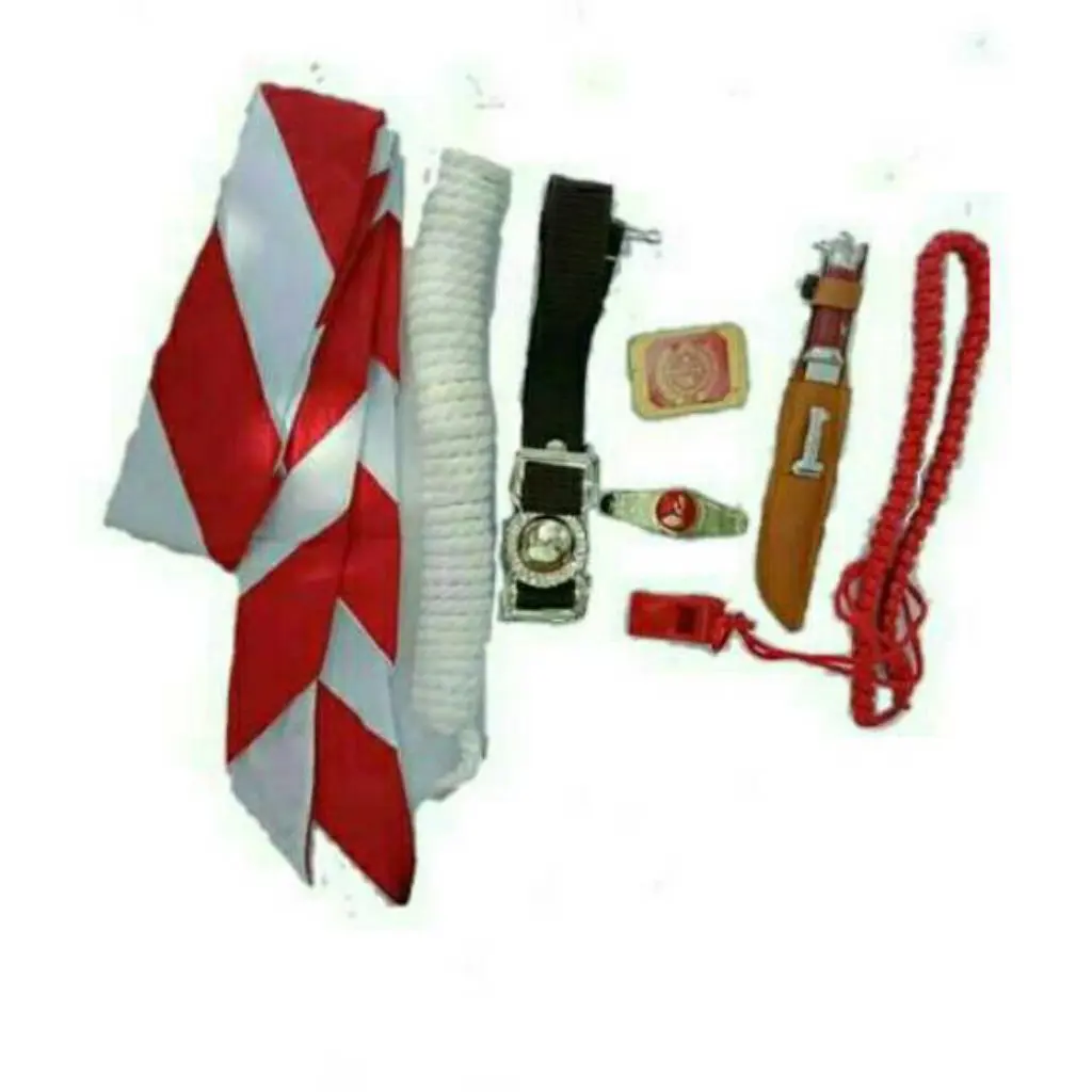 Alat Set Atribut Pramuka Sabuk Umum SD Cewek Cowok Fashion Smp Topi Paket Lengkap Kacu 100cm Bahan Berkualitas