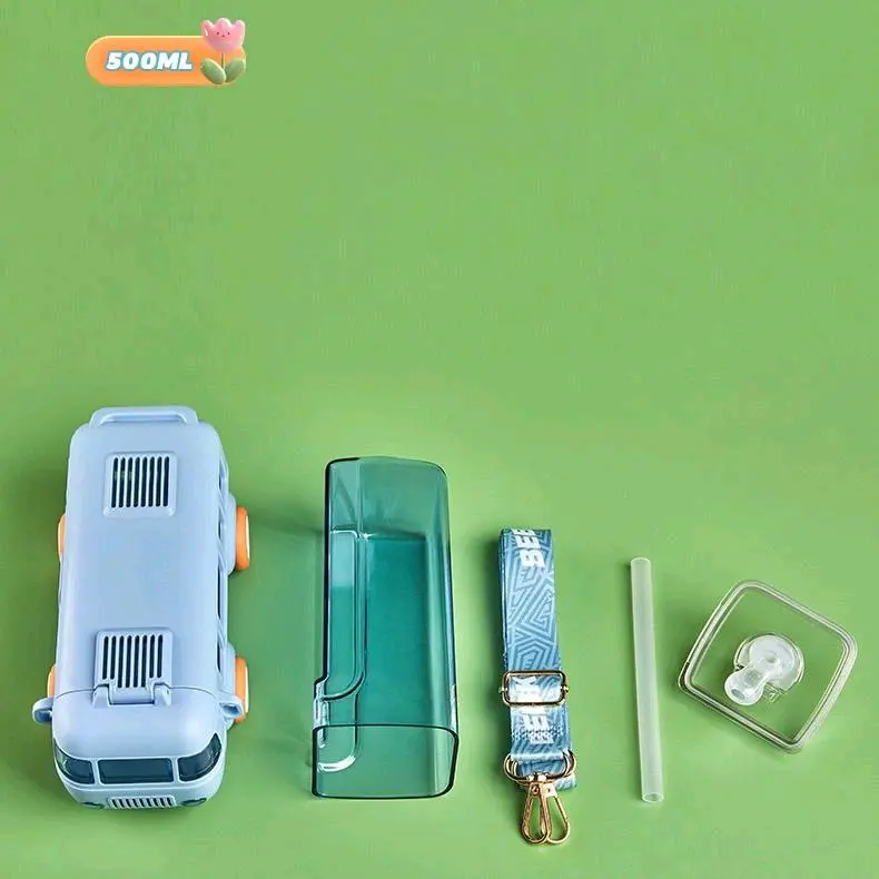 [Makassar] botol minum cipung ORIGINAL / botol air minum bentuk bus / botol bus anak Plastik 5