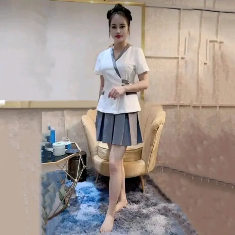 Đồng phục  spa massage chất liệu cotton lạnh loại 1 Nữ 3