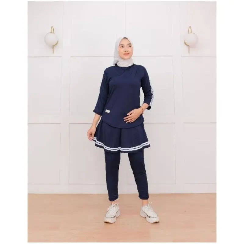 Setelan olahraga wanita Muslimah kekinian Skirt Sport Senam lari Bersepeda Zumba senam