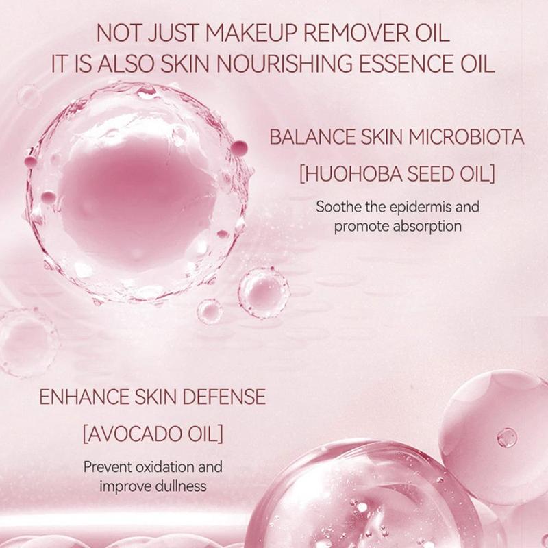 Gentle Makeup Remover Oil, Moisturizing Makeup Cleansing Oil, Facial Cleansing Product for Women & Girls, Cosmetic 5
