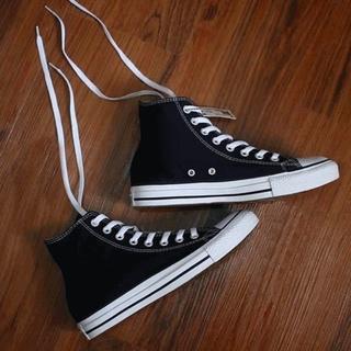 OBRAL KILAT!! Size 31-43 Terbaru Sepatu All Star Sneakers Pria Wanita Hitam Tinggi Boot High Free Box Bayar Ditempat Sepatu Sekolah Casual Karet Shoes 2